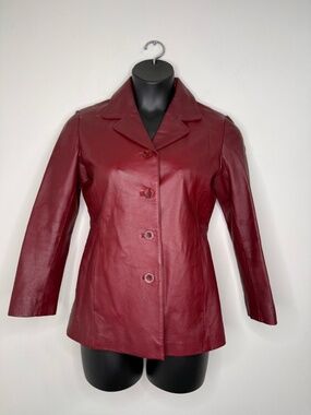 TRIBECA STUDIO LEATHER BLAZER SIZE PS